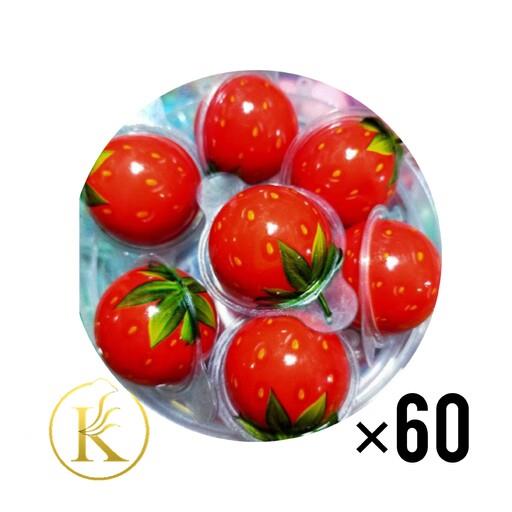 پاستیل توپی توت فرنگی بسته ی 60 عددی